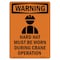 Signmission OSHA WARNING Sign, Hard Hat Must Be Worn W/ Symbol, 7in X 5in Decal, 5" W, 7" H, Portrait OS-WS-D-57-V-13220 - alternate 1